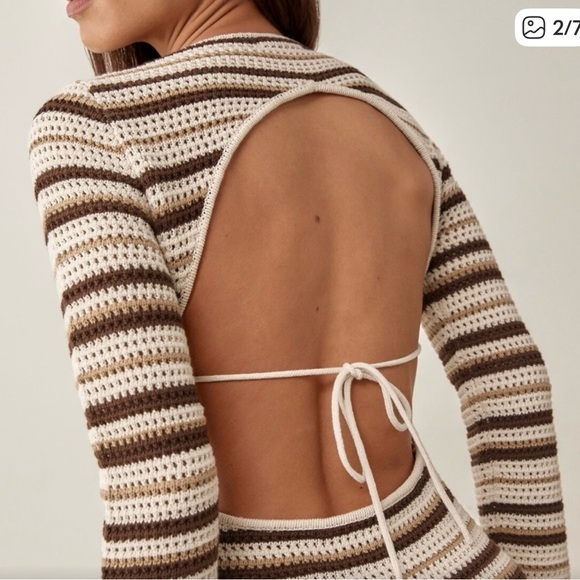 Reformation Pesca Open Knit Dress - Picture 3 of 8